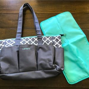 Carters Diaper Bag w/ changing pad